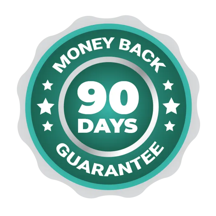 90- Days Money Back Guarantee 100% Satisfaction